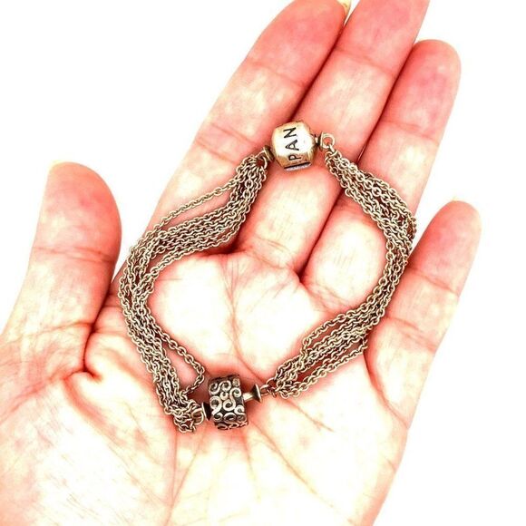 Pandora Multi-Strand Bracelet with 1 Clip - Picture 3 of 4